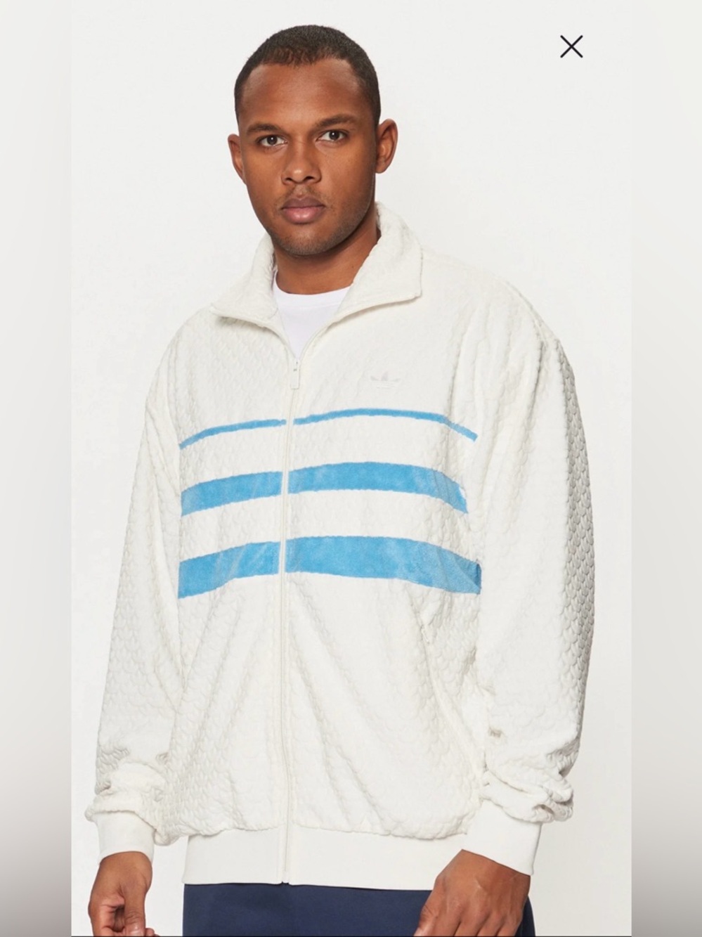 Adidas Originals Q12 Monogram White Men's Track Top Jacke SMALL (JP4415)